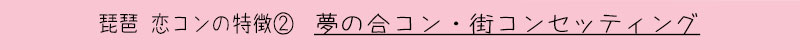 滋賀県 街コン 婚活 琵琶恋コン 特徴2